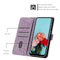 Miniatyrbillede 5 af 5: Til TECNO Camon 30 Pro 5G Telefon Cover Linjer Præget Anti-Ridse PU Læder Stand Case Multicolor Style F