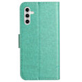 Pikkukuva 5 / 5: Samsung Galaxy S23 FE PU-nahkakukkaro puhelinkotelo perhos- ja kukkaprintillä, jalustalla Multicolor Style G
