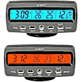 Miniatyrbillede 1 af 4: Ny, passende 4 i 1 Bil Auto LCD Spænding Temperatur Detektor Digital Display Termometer Kontrol Vækkeur