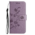 Miniatyrbillede 4 af 5: Til Samsung Galaxy A26 5G Etui Wallet Stand Præget Sommerfugl Blomst PU Læder Telefon Cover Multicolor Style D