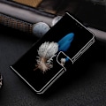 Miniatyrbillede 5 af 5: Wallet Case til Samsung Galaxy A52 4G/5G/A52s 5G, PU Læder Stand 3D Mønster Print Telefon Cover Multicolor Two Feathers