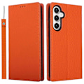 Pikkukuva 1 / 5: Samsung Galaxy S23 FE -kotelo, litsirakenteinen aitoa lehmännahkaa oleva puhelinkotelo hihnalla Multicolor Style D