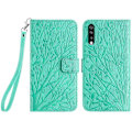 Miniatyrbillede 1 af 5: Læderetui med pung til Samsung Galaxy A70, præget læder telefoncover Multicolor Style B