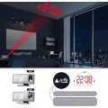 Miniatyrbillede 2 af 4: Projektion Digital Vækkeur Til Soveværelser, Radio Vækkeur Med Projektion På Loft, Dobbelte Alarmer, USB Opladerport, Temperatur & Fugtighedsdisplay