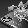 Miniatyrbild 3 av 5: Skal för iPhone 15 Plus Aluminiumlegering+TPU+PC Matt Finish Smartphone-skydd Multicolor Style D