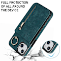 Pikkukuva 5 / 5: Takakuori iPhone 15 Plus -puhelimelle, RFID-suojattu lompakkokotelo Retro PU+TPU-jalustakansi Multicolor Style C