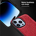 Miniatyrbild 5 av 5: Mobilskal för iPhone 15 Pro Max Fodral PU Läderbelagd TPU+PC Smartphone Skal Multicolor Style B
