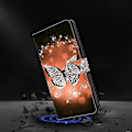Miniatyrbillede 4 af 5: Wallet Case til Samsung Galaxy A52 4G/5G/A52s 5G, PU Læder Stand 3D Mønster Print Telefon Cover Multicolor Crystal Butterfly