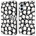 Miniatyrbillede 1 af 5: Pung-etui til iPhone 16 Plus med magnetisk lukning og 3D-mønster i læder Multicolor Style B