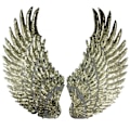 Miniatyrbild 4 av 5: Broderade järnlappar för kläder Wings design paljetter DI Gold