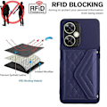 Pikkukuva 3 / 5: YB Leather Coating Series-8 OnePlus Nord CE 3 Lite 5G/Nord N30 5G -puhelinkotelo korttitaskulla ja jalustalla Multicolor Sapphire