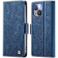 Pikkukuva 1 / 5: iPhone 13 6.1 tuuman kotelolle AUTSPACE A11 RFID-suojattu retro nahkainen matkapuhelinlompakkokotelo- Multicolor Blue