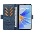 Pikkukuva 2 / 5: YIKATU YK-005 Oppo A17 4G PU-nahkainen, ihoa myötäilevä puhelinkotelo lompakolla, jalustalla ja iskunkestävällä suojalla Multicolor Style A