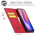 Miniatyrbillede 3 af 5: LC.IMEEKE LC Strong Magnetic Series Wallet Stand Design Stødsikkert PU Læder Telefon Cover Multicolor Style E
