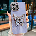 Pikkukuva 1 / 5: iPhone 15 Pro -kotelo perhosjalustalla, TPU-galvanointi puhelinkuori Multicolor Style C