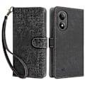 Miniatyrbilde 1 av 5: For ZTE Blade A33S Leather Case RFID Blocking Phone Cover with Strap - Green Multicolor Black