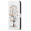 Miniatyrbillede 2 af 5: Krydset Tekstur PU Læder Etui Wallet Stand 3D Kreativt Mønster Print Flip Folio Beskyttende