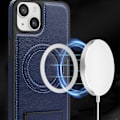 Miniatyrbild 5 av 5: Skal för iPhone 14 Plus Kompatibelt med MagSafe Slim-Fit PU Läderbelagd TPU+PC Skal Multicolor Style C