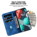 Miniatyrbild 2 av 5: För Infinix Note 30i 4g Dammtät Pu-läder Phone case Ställ tryckt 7-formsmönster Flip Cover Dark Blue