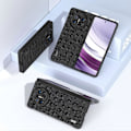 Pikkukuva 4 / 5: Huawei Mate X5 -kotelo aitoa lehmännahkaa+TPU+PC strutsikuvioinen taitettava puhelinkuori Multicolor Style C