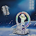 Miniatyrbild 3 av 5: Klocka Bluetooth Högtalare Klocka Bord Gio Bord Klocka Sovrum Dekoration Bord Klocka Sovrum Gio Glödande väckarklocka C Silver