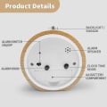 Miniatyrbillede 5 af 5: Alarm C Uden Tik, Abovec Alarm C Med Snooze, Natbords C Med , Retro