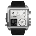 Miniatyrbilde 1 av 5: Skmei 3-tids Multi Funksjon Digital Klokke Relojes Sport Skmei 3atm Vanntett Silver- black