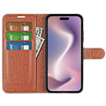 Miniatyrbillede 2 af 5: Lædercover til iPhone 16 Pro Max Wallet Case med Litchi-tekstur Multicolor Style I