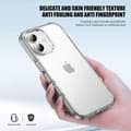 Miniatyrbilde 4 av 5: For iPhone 16 Deksel Støtsikker TPU+PC Matt Bakside - Multicolor White