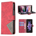Pikkukuva 5 / 5: BINFEN COLOR BF05 Samsung Galaxy Z Fold6 5G -kotelolle PU-nahkainen geometrinen puhelinkuori Multicolor Style A