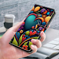 Miniatyrbillede 5 af 5: PU læder flip cover til iPhone 16 Plus med ståfunktion Multicolor Style M