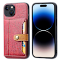 Pikkukuva 2 / 5: iPhone 15 Plus -puhelimen suojakotelo jalustalla ja korttipaikalla, vasikannahkajäljitelmä PU-nahkaa + naarmuuntumaton TPU-suojus Multicolor Style D