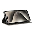 Miniatyrbild 3 av 5: För iPhone 15 Pro Fodral 3D Mönstertryck Läder Plånboksfodral Multicolor Style C