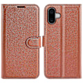 Miniatyrbillede 1 af 5: Læder telefoncover med pung og litchi-tekstur til iPhone 16 Multicolor Style A