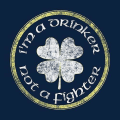 Miniatyrbild 5 av 5: I'm A Drinker Not A Fighter - Roligt bekymrat print Irländsk drinkskjorta för män Navy L