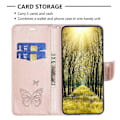 Miniatyrbillede 2 af 5: Wallet Stand Case til Xiaomi Redmi Note 12 4G Sommerfugl Præget Læder Telefon Cover med Rem Multicolor Style B