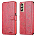 Miniatyrbillede 1 af 5: AZNS Telefoncover til Samsung Galaxy A14 5G/A14 4G Kalveskinds Tekstur Læder Telefon Wallet Cover Stativ Multicolor Style C