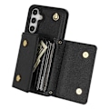 Pikkukuva 3 / 5: Samsung Galaxy A14 5G/A14 4G -kotelo, korttipidike, jalusta, PU-nahka+TPU-suojus olkahihnalla Multicolor Style B