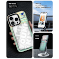 Pikkukuva 5 / 5: YOUNGKIT Gradient -sarja iPhone 16 Pro -kotelolle, yhteensopiva MagSafe IMD TPU -takakuoren kanssa - Sininen Multicolor Red