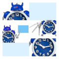Miniatyrbild 2 av 5: Barnväckarklocka Pojkar Flickor Robotväckarklocka Analog Barnväckarklocka Ingen tickande Tyst väckarklocka blue