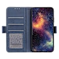 Miniatyrbild 3 av 5: För iPhone 15 Kohudstruktur Fullständigt Skydd Skal PU Läder Plånboksställ Mobiltelefonfodral Multicolor Style D