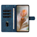 Miniatyrbild 3 av 5: Fodral för Xiaomi Redmi A5 NFC, präglat fjäder PU-läder plånboksfodral med handledsrem Multicolor Dark Blue