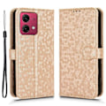 Miniatyrbillede 1 af 5: Til Motorola Moto G84 5G Etui PU Læder Præget Mobiltelefon Stativ Cover Multicolor Style C