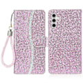 Pikkukuva 1 / 5: Samsung Galaxy S23 FE -kotelo PU-nahkainen lompakkokorttipaikka kimalteleva puhelinkotelo Multicolor Style E