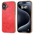 Pikkukuva 1 / 5: iPhone 16 Plus -kotelo, galvanointi, puhelinkuori, lehmännahkakuvio, PU+TPU-suojakotelo Multicolor Style C