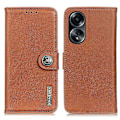Miniatyrbillede 1 af 5: KHAZNEH Stødsikkert etui med koskindstekstur i PU-læder til Oppo A78 4G, stander og pung Multicolor Style D