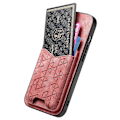 Miniatyrbillede 4 af 5: Til Samsung Galaxy S24 Ultra Etui Præget Mønster Kortholder Støtteben Læder Bagcover Multicolor Style A