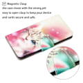 Miniatyrbilde 3 av 5: Fargerikt mønstertrykk PU-lær telefonstativ deksel med stropp for Samsung Galaxy A12 Multicolor Style O