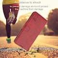 Miniatyrbillede 5 af 5: Til Samsung Galaxy S25 Edge Etui Glad Kat Mønster Præget Læder Wallet Telefon Cover Multicolor Red