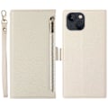 Miniatyrbild 1 av 5: Fodral till iPhone 15 Plus med dragkedjeficka, PU-läder med litchistruktur och rem Multicolor Style D